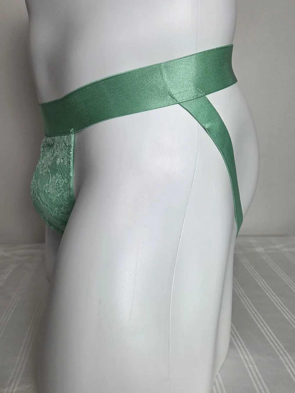 Cosabella Men's Lace Jockstrap in Ghana Green